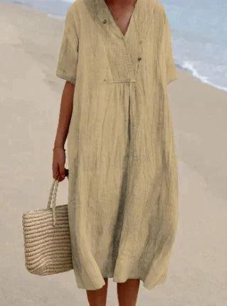 Robe Lin Femme Été Légère et Confortable