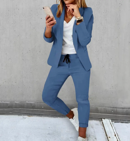 Costume Femme 2 Pièces Élégant Tailleur Neutre