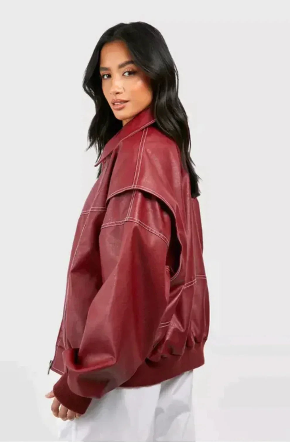 Veste Femme Oversize Fermeture Zippée Coupe Décontractée
