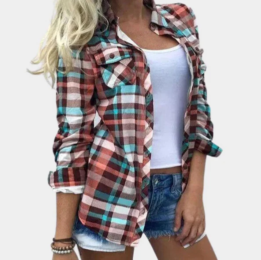 Chemise Femme Élégante Manches Courtes pour Été