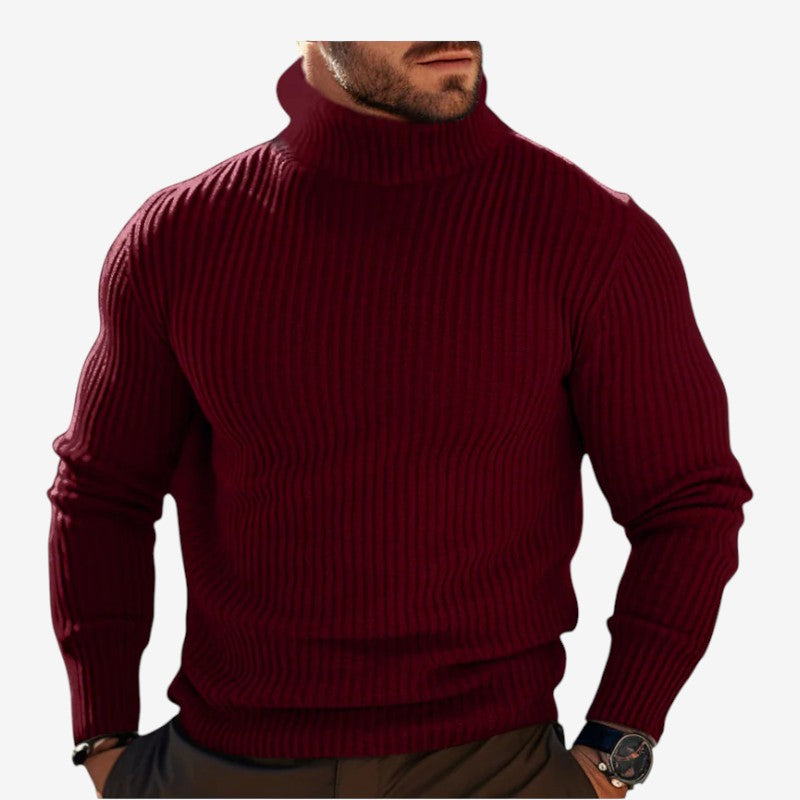 Pull Col Roulé Slim Fit Élégant Homme