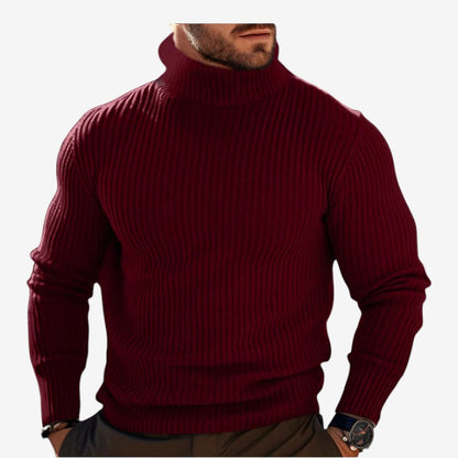 Pull Col Roulé Slim Fit Élégant Homme