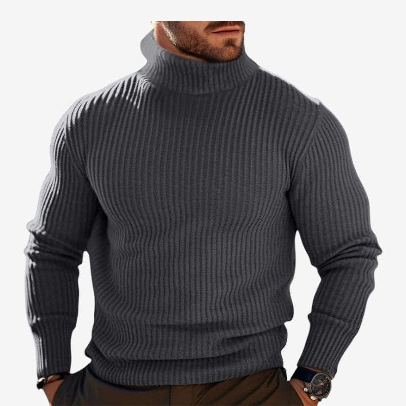 Pull Col Roulé Slim Fit Élégant Homme