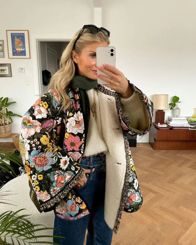 Veste Fleurs Printemps Élégante pour Femme - BerlinGlamour