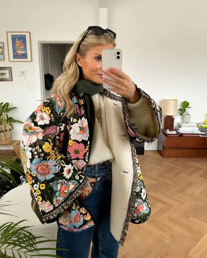Veste Fleurs Printemps Élégante pour Femme - BerlinGlamour