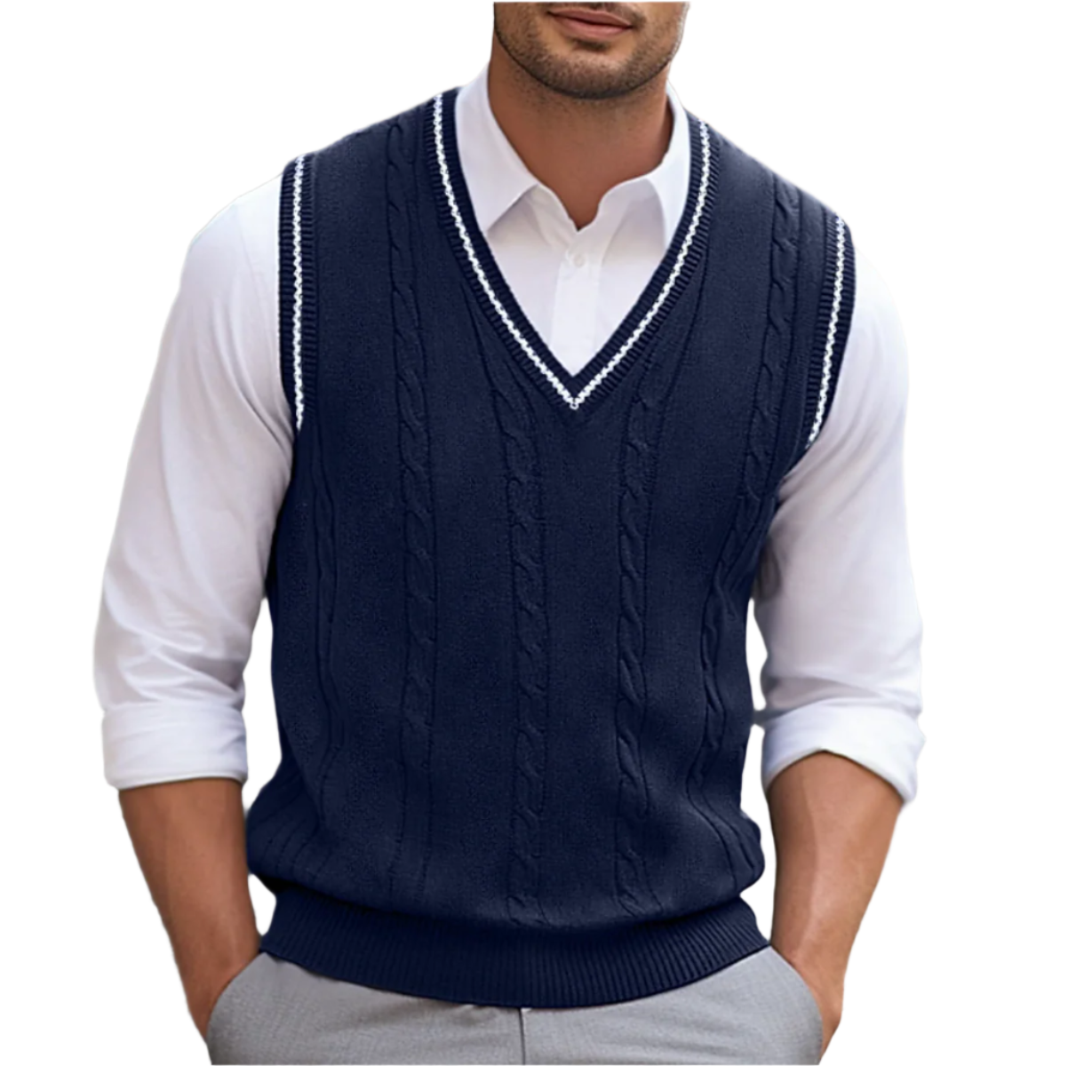 Pull Homme Col V Casual et Élégant