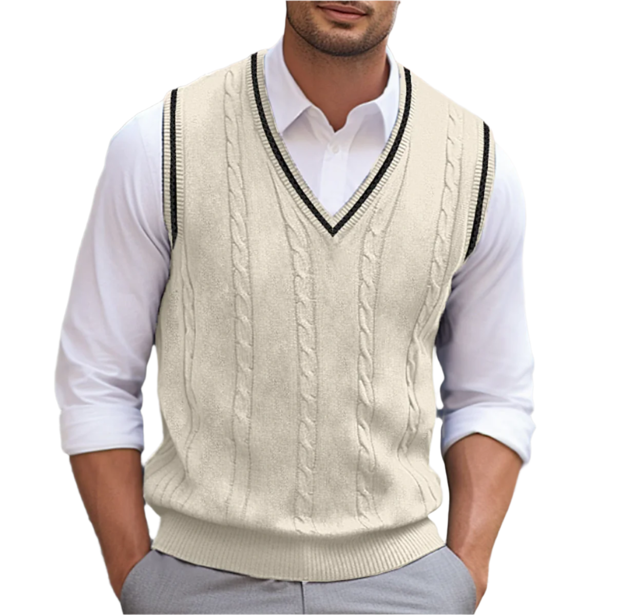 Pull Homme Col V Casual et Élégant - PanierRoyale