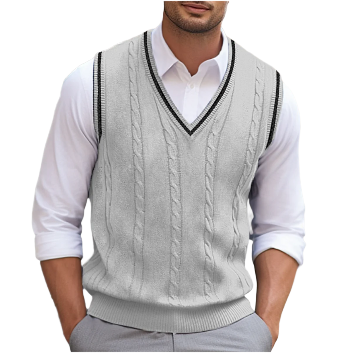 Pull Homme Col V Casual et Élégant