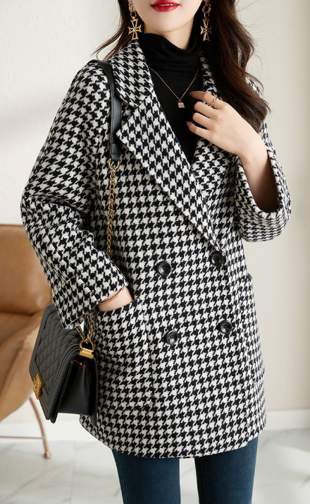 Veste Femme Hiver Carreaux Douce et Chaude