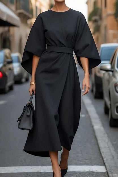 Robe Hiver Midi Manches Longues Féminine
