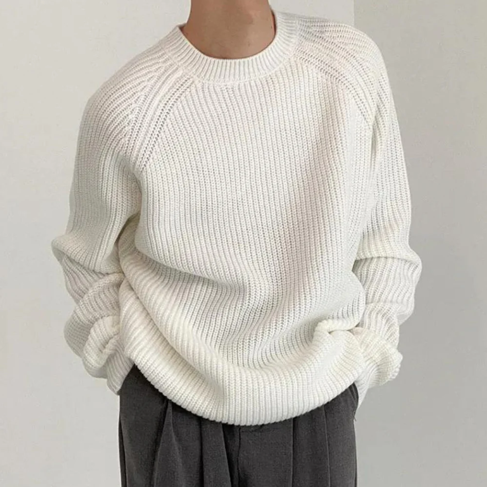 Pull Homme Hiver Chaud à Col Rond