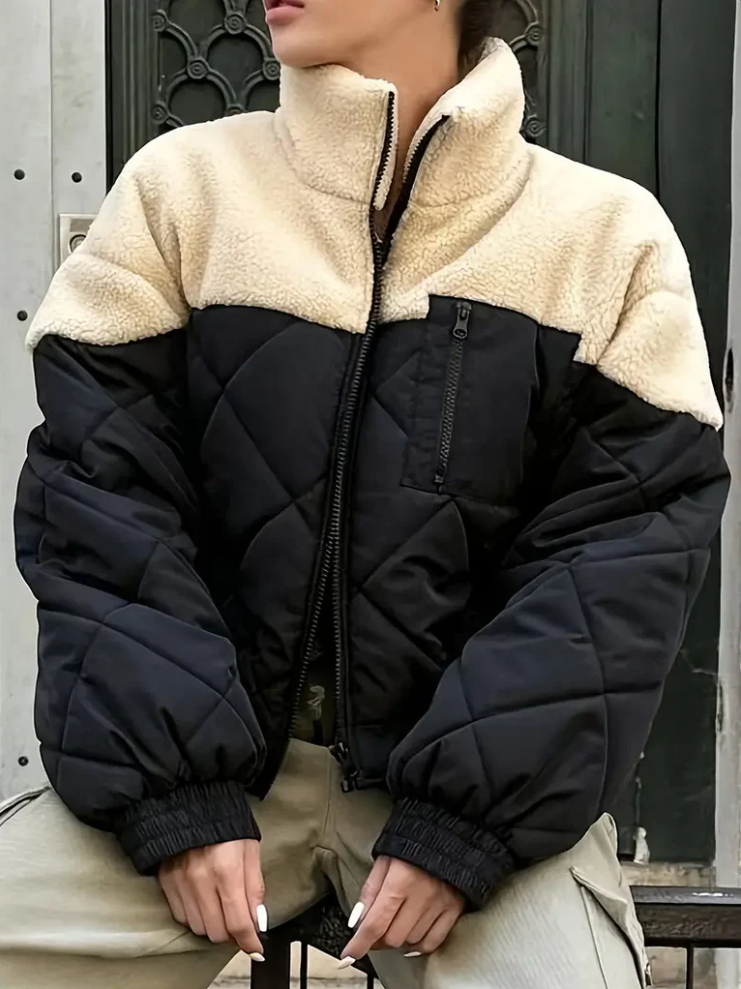 Veste Hiver Féminine Doublée avec Fermeture Éclair - PanierRoyale