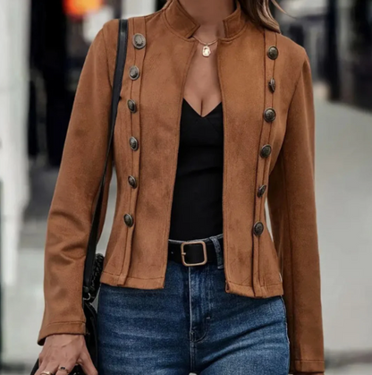 Veste Femme Chic à Fermeture Éclair Double - PanierRoyale