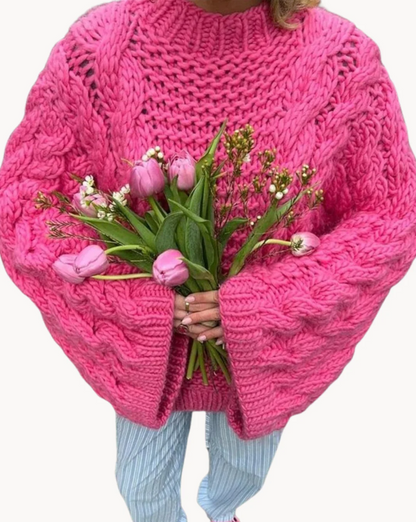 Pull Femme Col Rond Chaud et Confortable Hiver