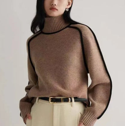 Pull Col Roulé Femme Chic pour Automne Hiver
