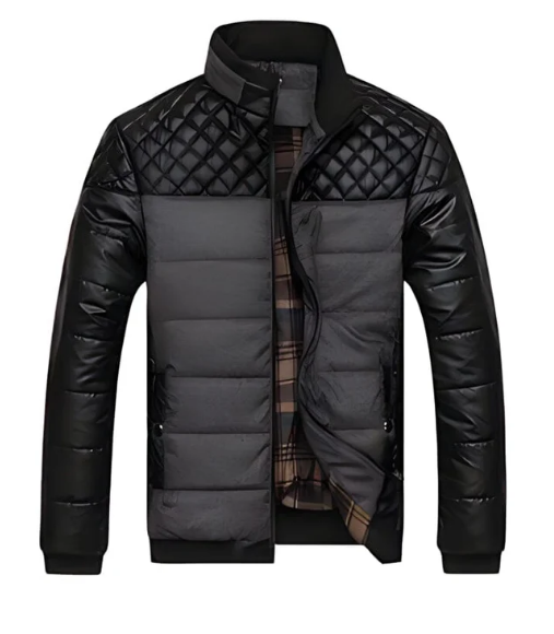 Blouson Aviateur Élégant avec Col Montant et Manches Boutonnées - PanierRoyale