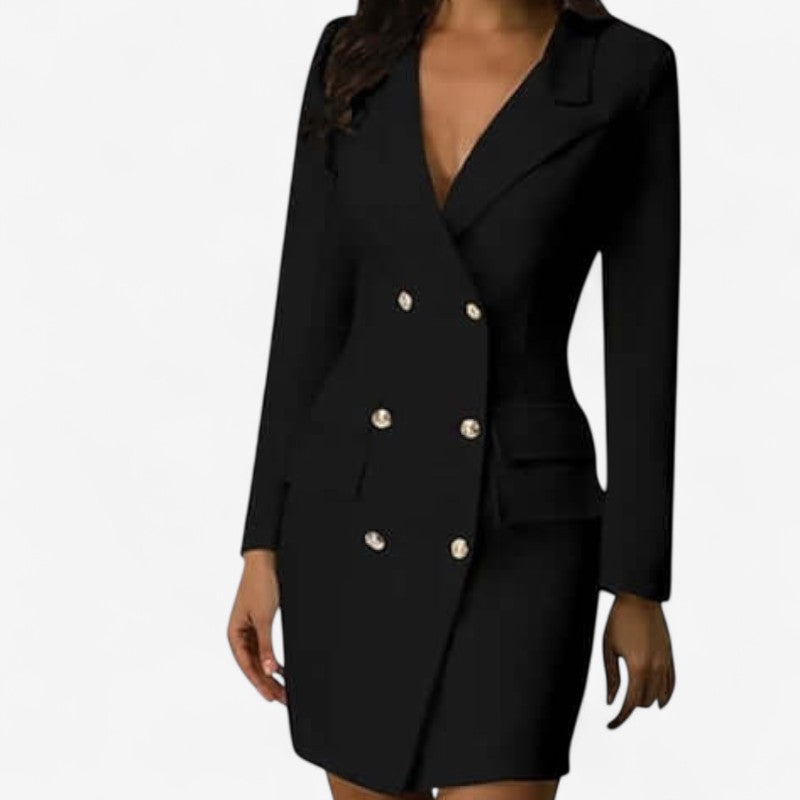 Blazer Femme Manches Longues Tailleur avec Ceinture - PanierRoyale