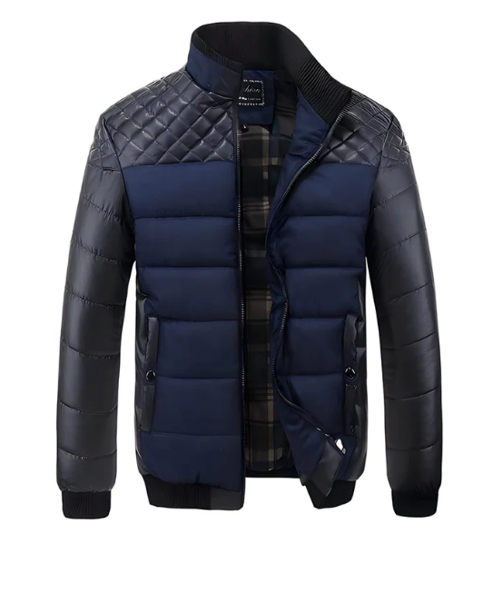 Blouson Aviateur Élégant avec Col Montant et Manches Boutonnées