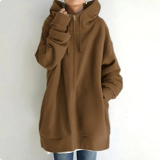 Sweat à capuche doux et chaud avec poches et cordon réglable - PanierRoyale