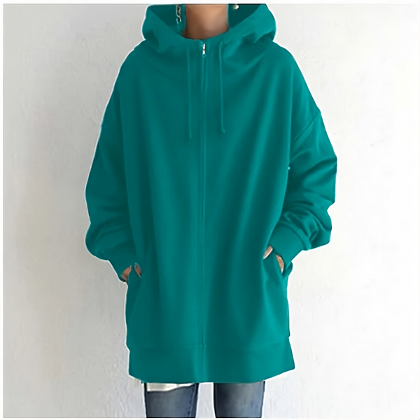 Sweat à capuche doux et chaud avec poches et cordon réglable