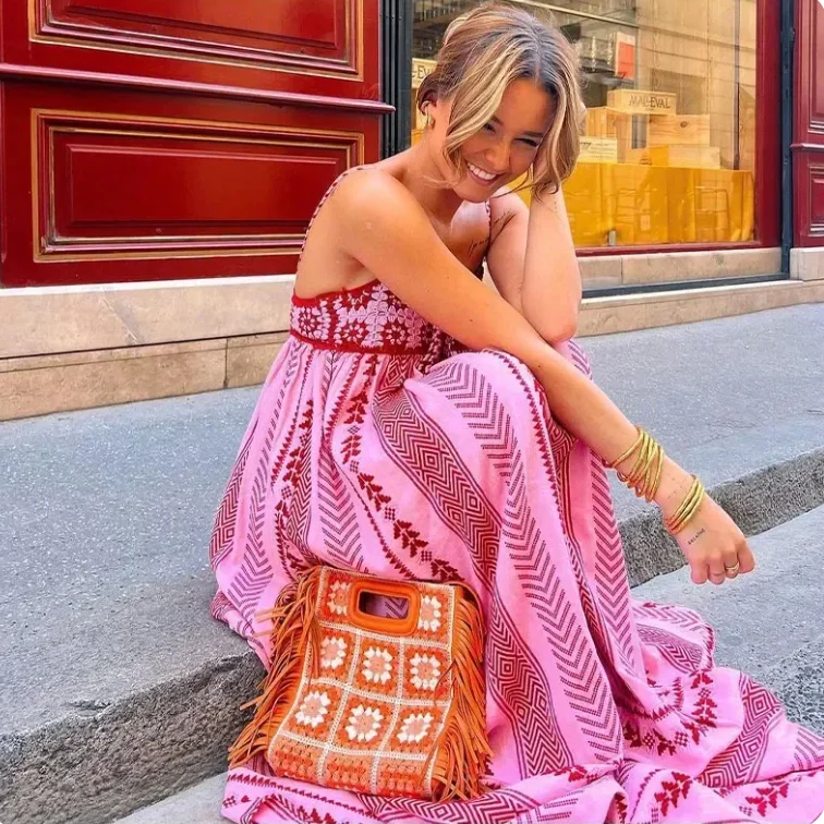 Robe Été Bohème pour Femme à Bretelles Fines - PanierRoyale