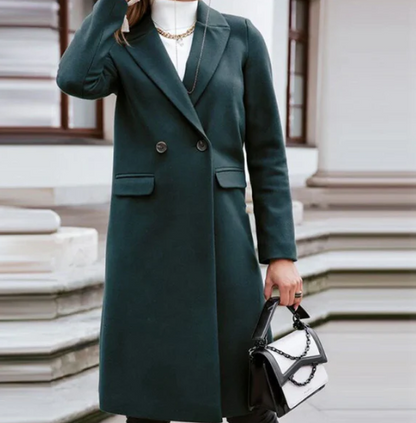 Manteau Femme Élégant à Manches Longues et Fermeture Boutons