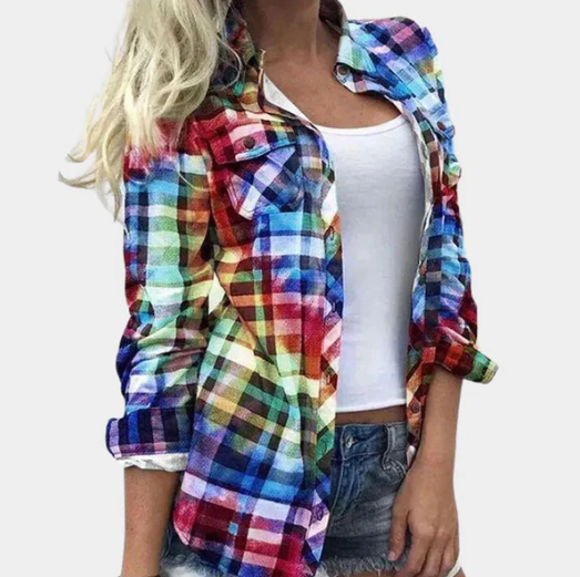 Chemise Femme Élégante Manches Courtes pour Été
