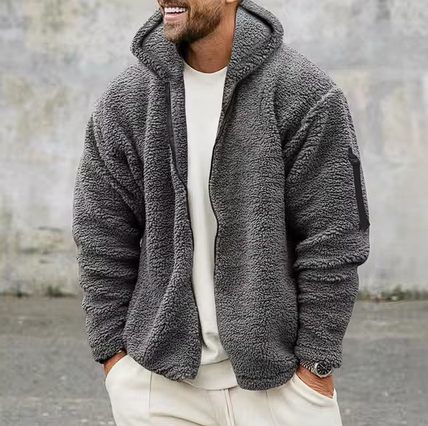 Veste peluche douce et chaude pour femme