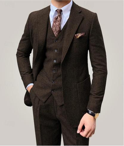 Costume Mariage Homme 3 Pièces Classique Élégant - PanierRoyale
