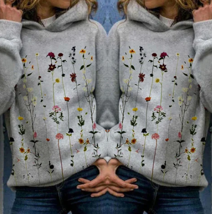 Veste femme à capuche fleurie tendance - PanierRoyale