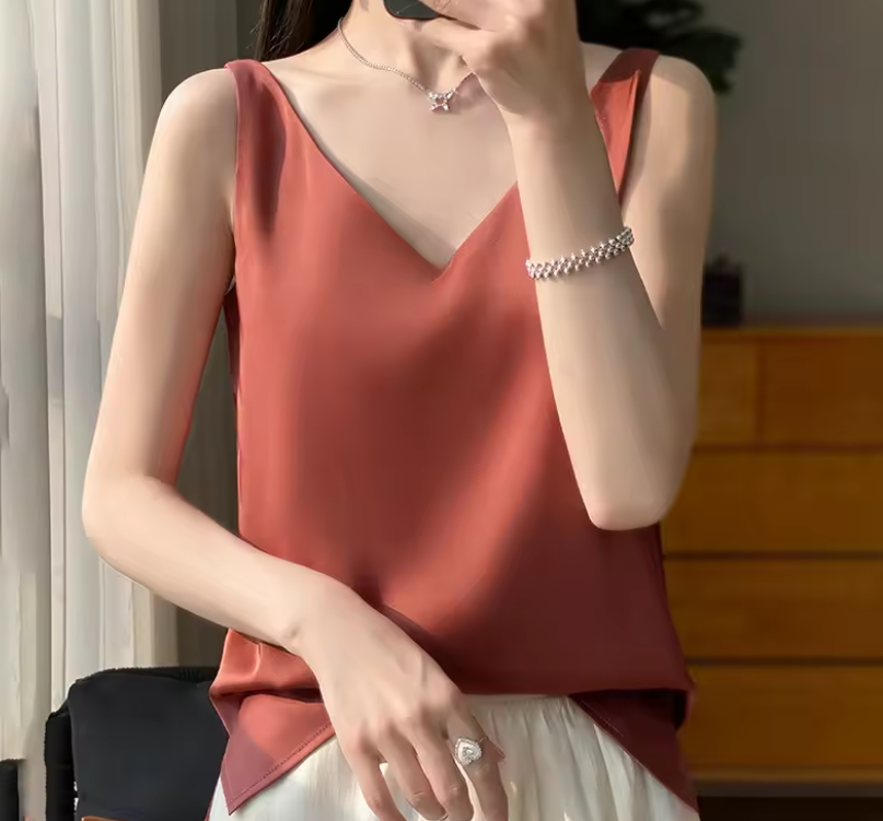 Débardeur femme en soie doux et léger