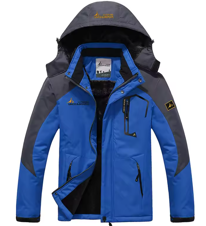 Veste de ski Homme Imperméable Coupe-vent avec Capuche Chaude