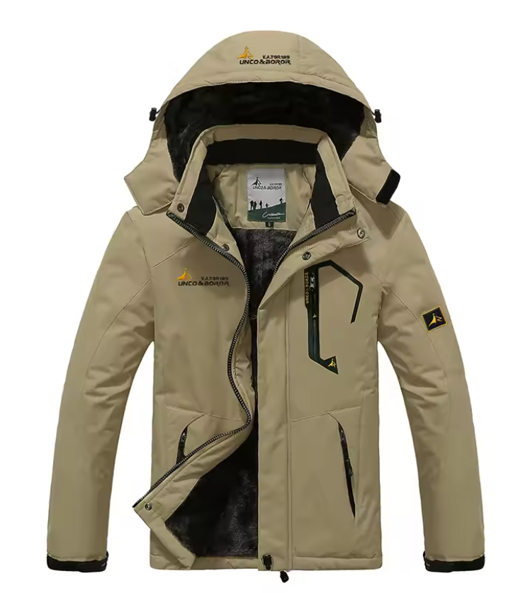 Veste de ski Homme Imperméable Coupe-vent avec Capuche Chaude