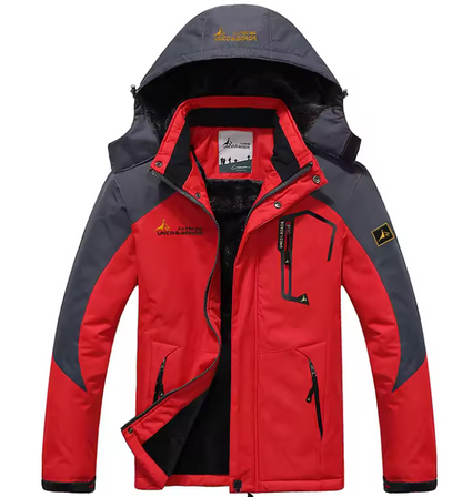 Veste de ski Homme Imperméable Coupe-vent avec Capuche Chaude
