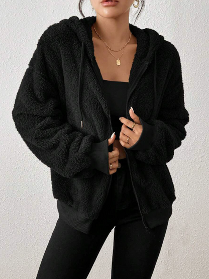 Veste Femme Hiver Douillette – Cardigan Polaire Élégant et Chaud pour Femme - PanierRoyale