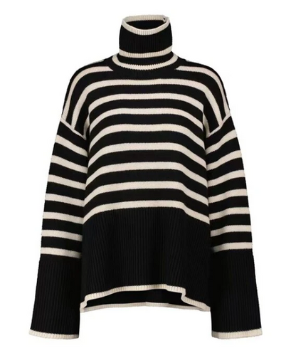 Pull Femme Rayé Col Rond Décontracté et Confortable