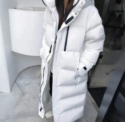 Doudoune Femme Hiver Blanc Névé Élégante - PanierRoyale