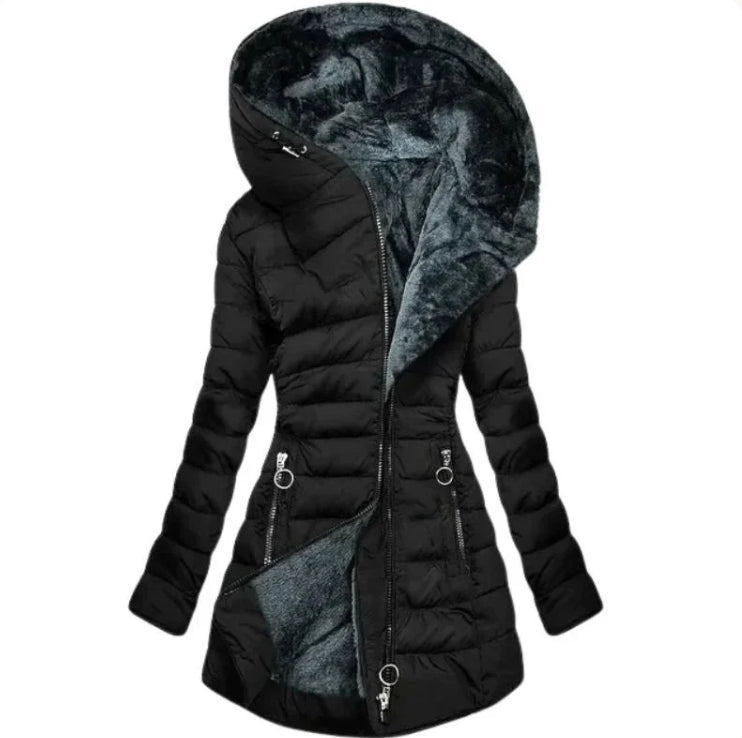 Doudoune Femme Hiver À Capuche Chaude et Élégante