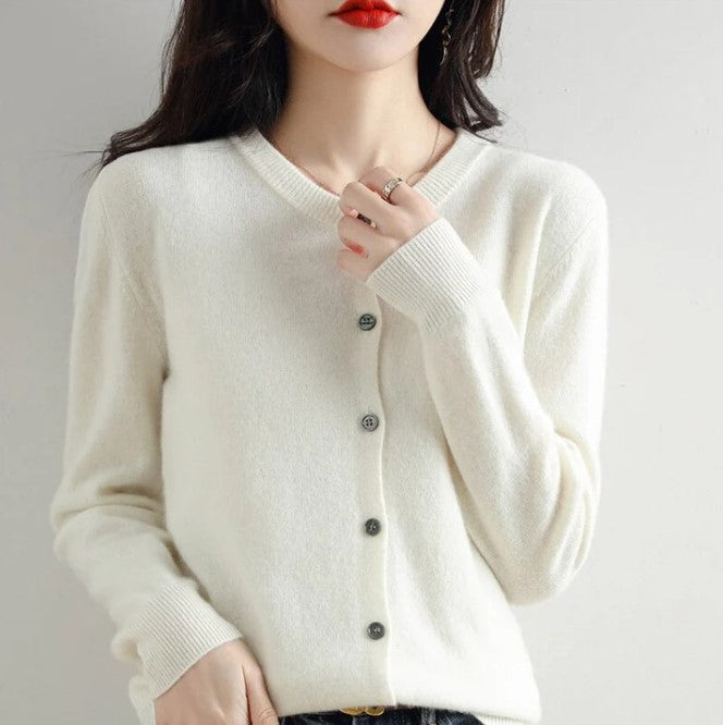 Cardigan Femme Manches Longues Boutons Classique