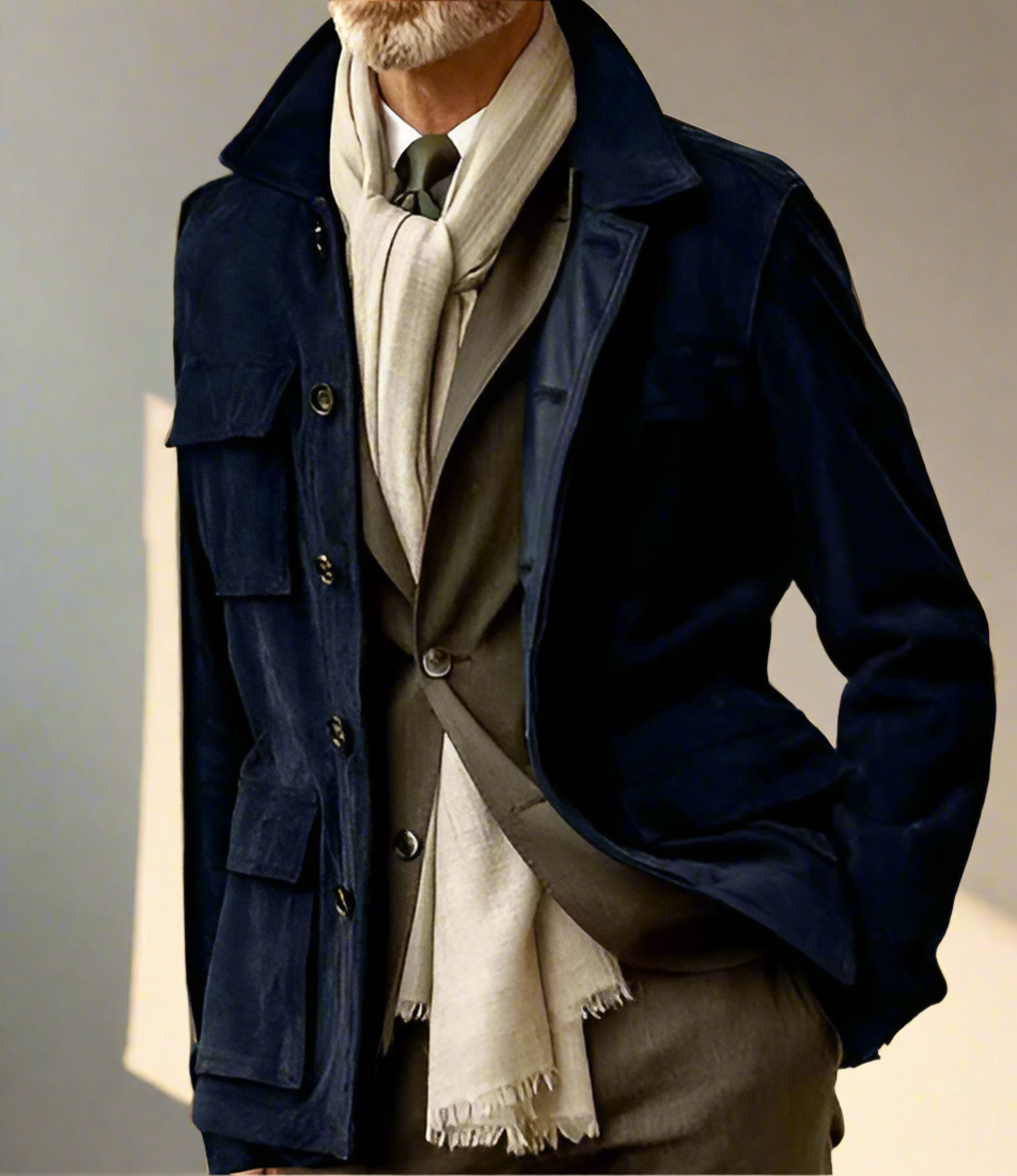 Veste Homme Classique à Boutons pour Travail et Ville
