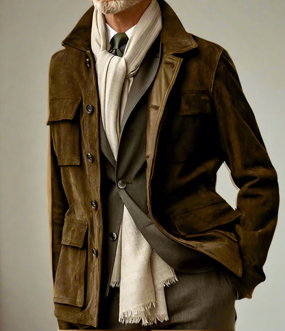 Veste Homme Classique à Boutons pour Travail et Ville