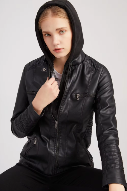 Blouson Cuir Simili Femme Élégant - BerlinGlamour
