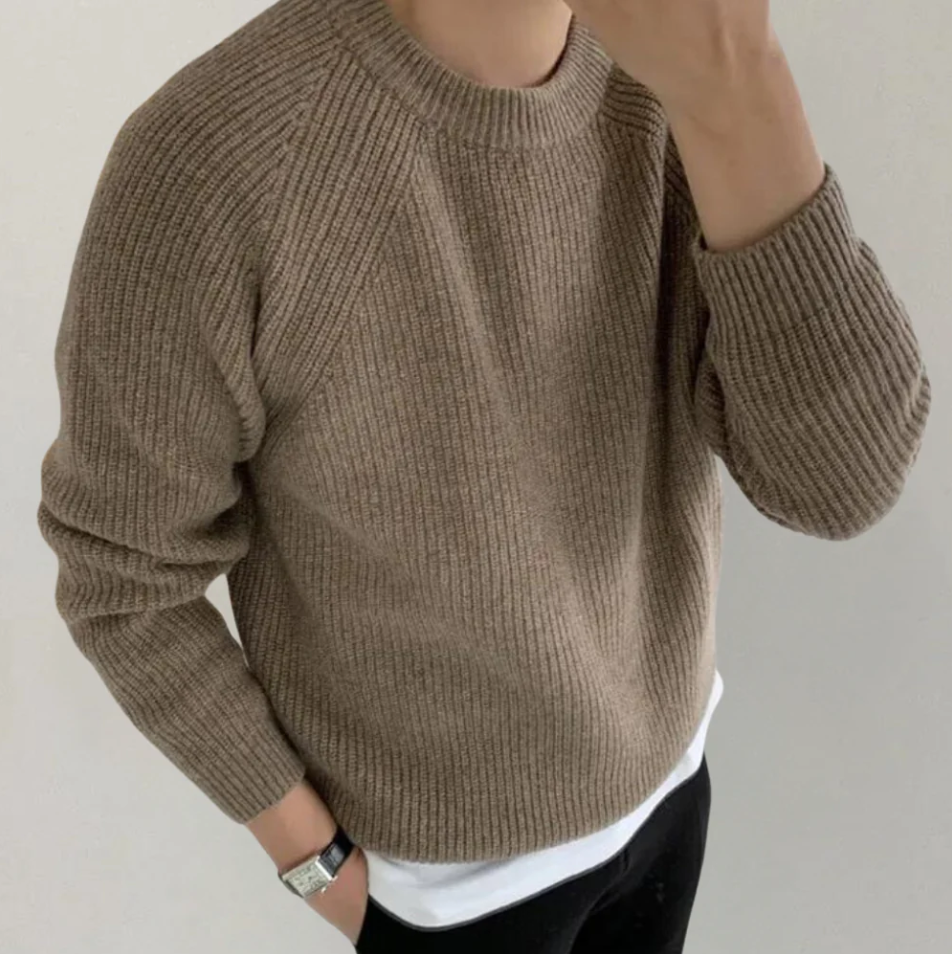 Pull Homme Hiver Chaud à Col Rond - PanierRoyale