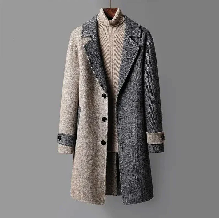 Manteau Homme Élégant Hiver Noir - PanierRoyale