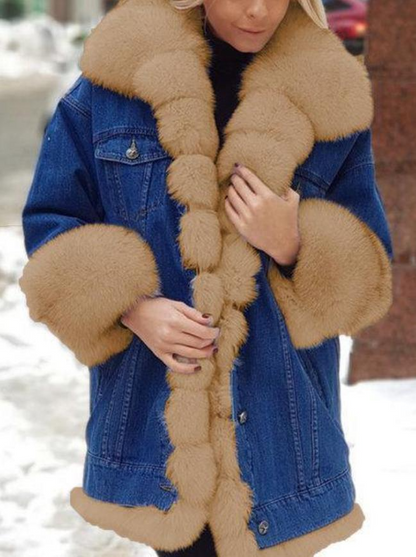 Manteau hiver chaud avec capuche et fermeture éclair - vue 2