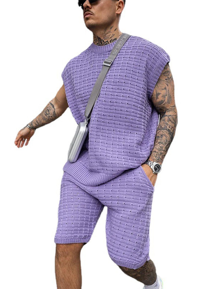 Ensemble Homme Tricot Décontracté Été - BerlinGlamour