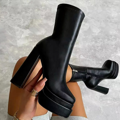 Bottines Femme Chic à Talon pour Travail et Loisirs