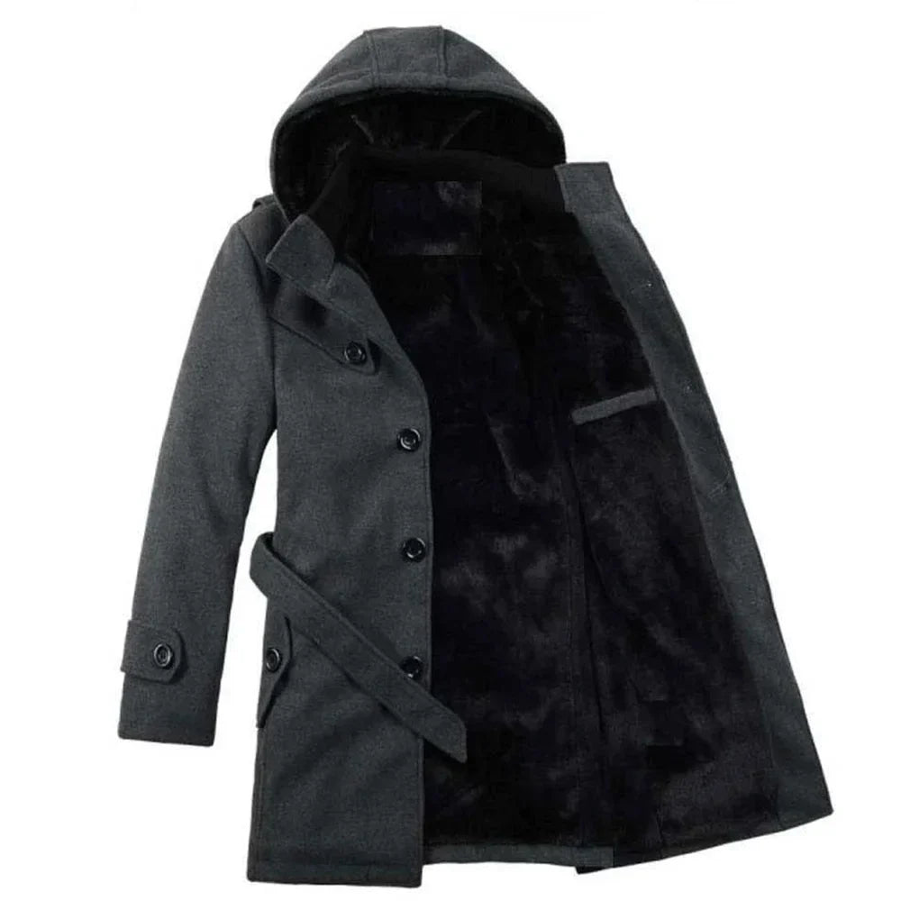 Veste Imperméable Homme avec Capuche et Ceinture Adjustable