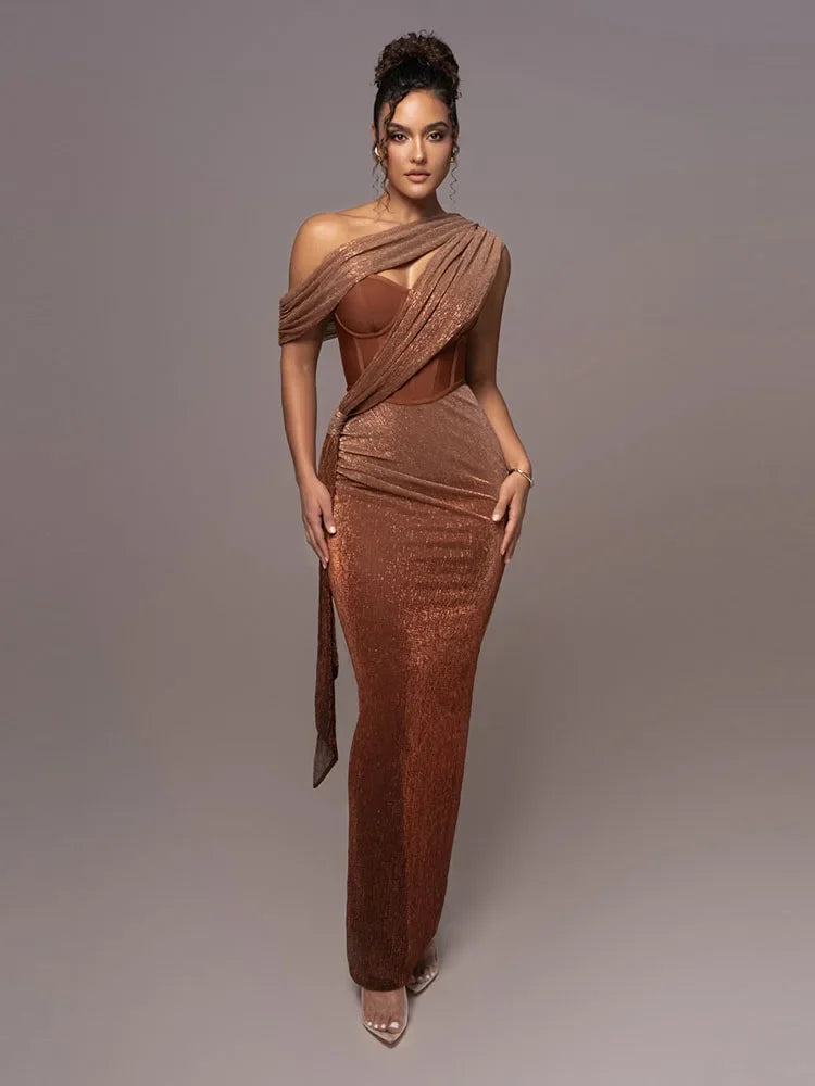 Robe de soirée femme épaule nue élégante - BerlinGlamour