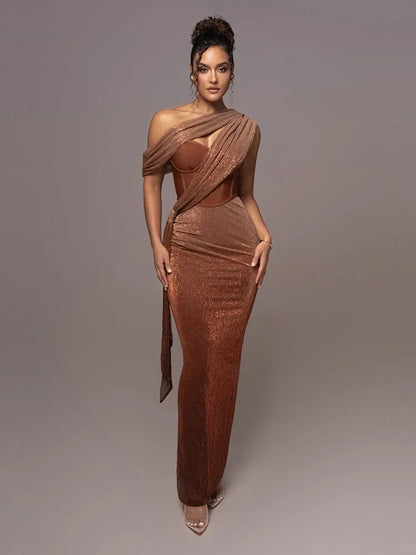 Robe de soirée femme épaule nue élégante - BerlinGlamour